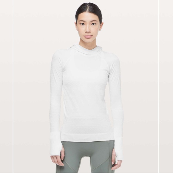 LULULEMON | White Rest Less Hoodie Long Sleeve Top - Picture 1 of 5